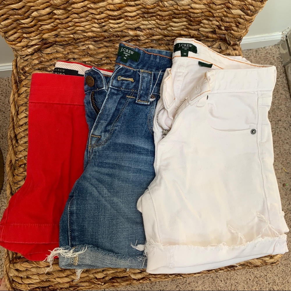 3 pairs of Jcrew shorts size 00